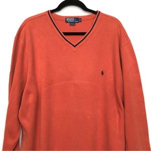 Polo By Ralph Lauren Cotton V-Neck Sweater / Sweatshirt Size XL